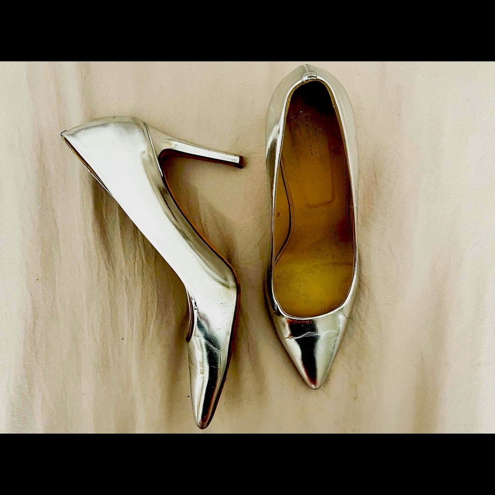 J.Crew Silver Metallic Pumps